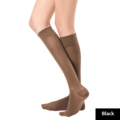 Bauerfeind VenoTrain Micro Class 1 Knee High Black Compression Stockings