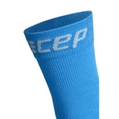 CEP Electric Blue/Black Winter Running Short Compression Socks For Women -Sports Protective Gear Store cep electric blueblack winter running short compression socks for women12