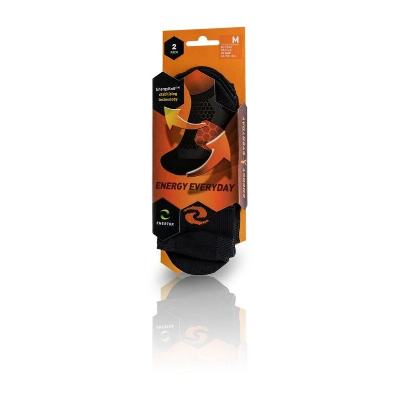 Enertor Black And Orange Everyday Sport Socks (Pack Of 2 Pairs) 3 Enertor Black And Orange Everyday Sport Socks (Pack Of 2 Pairs)